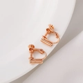 Roségoldene Schraub-Ohrclips-Konverter für DIY-Schmuckherstellung für ungestochene Ohren - 1 Paar (2 Tiere) / Silikonröhrenstecker Ohrclip Roségold