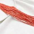Levendige oranje natuurlijke schelp cilinder kralen voor DIY sieraden en armbanden - Rood 3.5*3.5mm