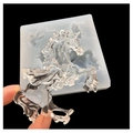 Translucent unicorn silicone mold and finished clear resin horse DIY casting tool - Unicorn Pegasus Style