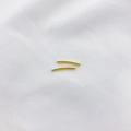 Paar gepolijste 14K goudgevulde gebogen buis kralen voor DIY sieraden maken - 1.5x15mm / 18K Goud