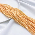 Strang quadratische Naturmuschelperlen mit Perlmuttglanz für DIY-Schmuckherstellung - Hellorange 3.5*3.5mm