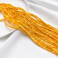 Leuchtend orangefarbene Muschelperlen in Rohrform mit Perlglanz für DIY-Schmuck - Goldgelb 3.5*3.5mm
