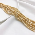 Naturfarbene quadratische Rohrperlen aus Muschel für DIY Halsketten und Armbänder - Khaki 3.5*3.5mm