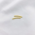 Polierte 14K goldgefüllte gebogene Röhrenperlen für die DIY-Schmuckherstellung - 1.5x20mm / 18K Gold