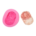 Molde de silicona bebé durmiendo para fondant y jabón con muestra de producto acabado - Forma de Bebé Durmiendo