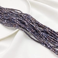 Irisierende dunkle quadratische Muschelperlen für DIY Schmuck mit Perlmuttglanz - Braunlila 3.5*3.5mm