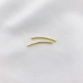 Polierte 14K Gold gefüllte gebogene Röhrenperlen für DIY Schmuckherstellung und Armbänder - 1.5x25mm / 14K Gold