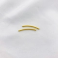 Polierte 14K goldgefüllte gebogene Röhrenperlen für handgemachte DIY Armbänder - 1.5x25mm / 18K Gold