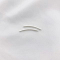 Polierte silberne gebogene Rohrperlen für handgemachte DIY Armband- und Halsketten - 1.5x25mm / Silber