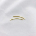 Zweiteiliges Set aus polierten, 14K goldgefüllten gebogenen Röhrenperlen für Schmuck - 1.5x30mm / 14K Gold