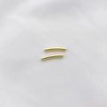 Polierte gebogene 14K Gold-Hülsenperlen für DIY-Schmuck und Armband-Bastelmaterial - 2x15mm / 14K Gold