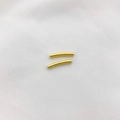 14K Gold gefüllte gebogene Röhrenperlen für DIY Schmuck Armbänder und Halsketten - 2x15mm / 18K Gold
