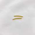 Zwei 14K goldgefüllte gebogene Hohlrohrperlen für handgemachte DIY-Armband Schmuckherstellung - 2x20mm / 18K Gold