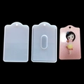 DIY crystal resin card holder silicone mold set with finished glitter sample and mold - Card Holder Mold (16021)