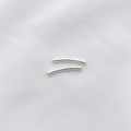 Polierte silberne gebogene Rohrperlen für DIY-Schmuckherstellung und Handzubehör - 2x20mm / Silber