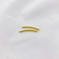 Poliertes 14K goldgefülltes gebogenes Rohr-Abstandsperle für handgefertigten DIY-Schmuck - 2x25mm / 18K Gold