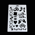 Weiße Hochzeit-Schablone mit Mr & Mrs Motiven für DIY-Handwerk auf schwarzem Hintergrund - Hochzeit Romantisches Thema Stil (02047) / Nr.8 (26*17.5CM)