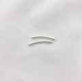 Polierte silberne gebogene Röhrenperlen für DIY Schmuck handgefertigte Armbänder - 2x25mm / Silber