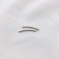 Polierte silberne gebogene Röhrenperlen für DIY-Armbänder und Halsketten Bastelzubehör - 2x25mm / Weißgold