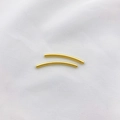 Polierte 14K goldgefüllte gebogene Röhrenperlen für DIY-Schmuck und Armband-Handwerk - 2x30mm / 18K Gold