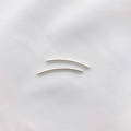 Silberne gebogene Röhrenperlen für DIY-Schmuckherstellung aus hohlem Metall-Design - 2x30mm / Silber