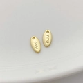 Set van twee vergulde ovale sieradenlabels met nyu-gravure voor DIY-armbanden maken - 14K Ovale Tag nyu (1#) / 4*8.5mm