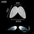 Transluzente Silikonform Engelsflügel mit feiner Federstruktur für Harzhandwerk - Transparent