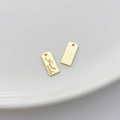 Colgantes rectangulares de oro 14K hechos a mano para joyas y pulseras de bricolaje - Etiqueta Rectángulo 14K Hand made (11#)