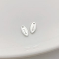 Colgante ovalado de plata pulida con grabado nyu para creación de joyas DIY - Etiqueta Ovalada Plata nyu (13#)