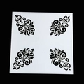 Stencil quadrato bianco con motivo damascato per scrapbooking fai-da-te e pittura - Stile con Motivo Vintage Europeo (01040)