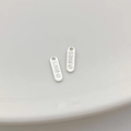 Etiquetas ovaladas de metal plateado 14K gold filled con grabado sanfu para joyas DIY - Etiqueta Rectángulo Plata sanfu (21#)