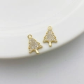 Funkelnder 14K vergoldeter Weihnachtsbaum-Anhänger mit Zirkonia für DIY-Schmuck - 14# Weihnachtsbaum 6 (10*15.5mm)