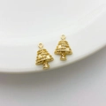 14K vergoldeter Weihnachtsbaum Anhänger mit Zirkonia für DIY Schmuckherstellung - 26# Weihnachtsbaum 5 (10*16mm)