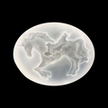 3D Pegasus Einhorn Silikonform für DIY Harzschmuck Handwerk auf schwarzem Hintergrund - Einhorn-Stil (16039)