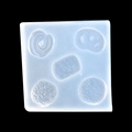 Stampo in silicone per mini dolci lunari e biscotti per creazioni in resina e argilla - Bianco Semitrasparente (5 Cavità)