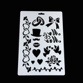 Stencil nuziale in plastica bianca per scrapbooking fai-da-te con motivi Mr & Mrs - Stile Tema Matrimonio Romantico (02047) / US 8