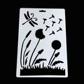 Stencil in plastica per pittura fai-da-te con motivi a libellula e dente di leone - US 9