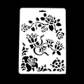 Stencil in PET bianco con motivi floreali per scrapbooking fai-da-te e pittura - US 4