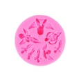 Molde de silicona rosa con varios angelitos y cupidos para decoración de pasteles fondant - Rosa