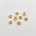 Set of eight 14K gold-plated star spacers with textured finish for DIY jewelry making - 5#14k Hexagonal Star Spacer (5153002256859)