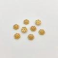 Set of eight 14K gold-plated floral spacer beads for DIY jewelry making - 6# 14k Six-Petal Flower Component (5153002256860)