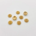 8 pieces of 14K gold plated flower bead caps with layered petals for jewelry making - 9#14k Layered Petal Bead Cap (5153002256863)