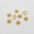 14K gold filled flower bead caps with embossed dot pattern for DIY jewelry making - 10#14k Embossed Eight-Petal Cap (5153002256864)