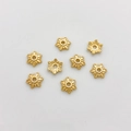 8-piece 14K gold plated flower-shaped bead caps spacers for DIY jewelry making - 11#14k Six-Petal Flat Bead Cap (5153002256865)