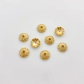 Eight pieces of 14K gold-filled flower bead caps for DIY jewelry and pearl bracelets - 14#14k Smooth Petal Bead Cap (5153002256868)