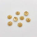 8-piece 14K gold-plated floral bead caps with embossed texture for DIY jewelry making - 15#14k Relief Six-Petal Cap (5153002256869)