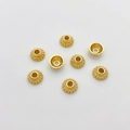 7pcs of 14K gold plated beaded edge flower bead caps for DIY jewelry making - 16#14k Beaded Hemispherical Cap (5153002256870)
