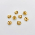 14K gold plated flower bead caps for DIY jewelry making handmade bracelets necklaces - 17#14k Hollow Eight-Petal Cap (5153002256871)
