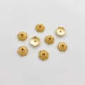 14K gold plated flower bead caps for DIY jewelry making handmade bracelets accessories - 19#14k Relief Flower Bead Cap (5153002256873)