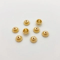 8 pieces of 14K gold plated flower bead caps for DIY jewelry making and handmade crafts - 21#14k Wavy Round Bead Cap (5153002256875)